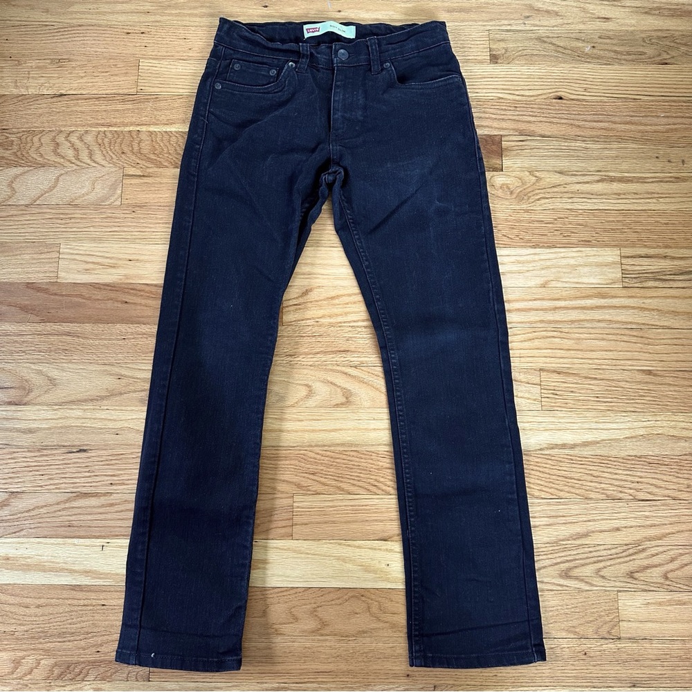 Levi's 511 Slim Black Denim Jeans Sz 12 reg 26x26